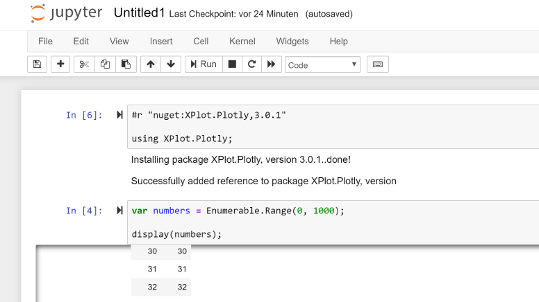 Jupyter Notebooks mit C#